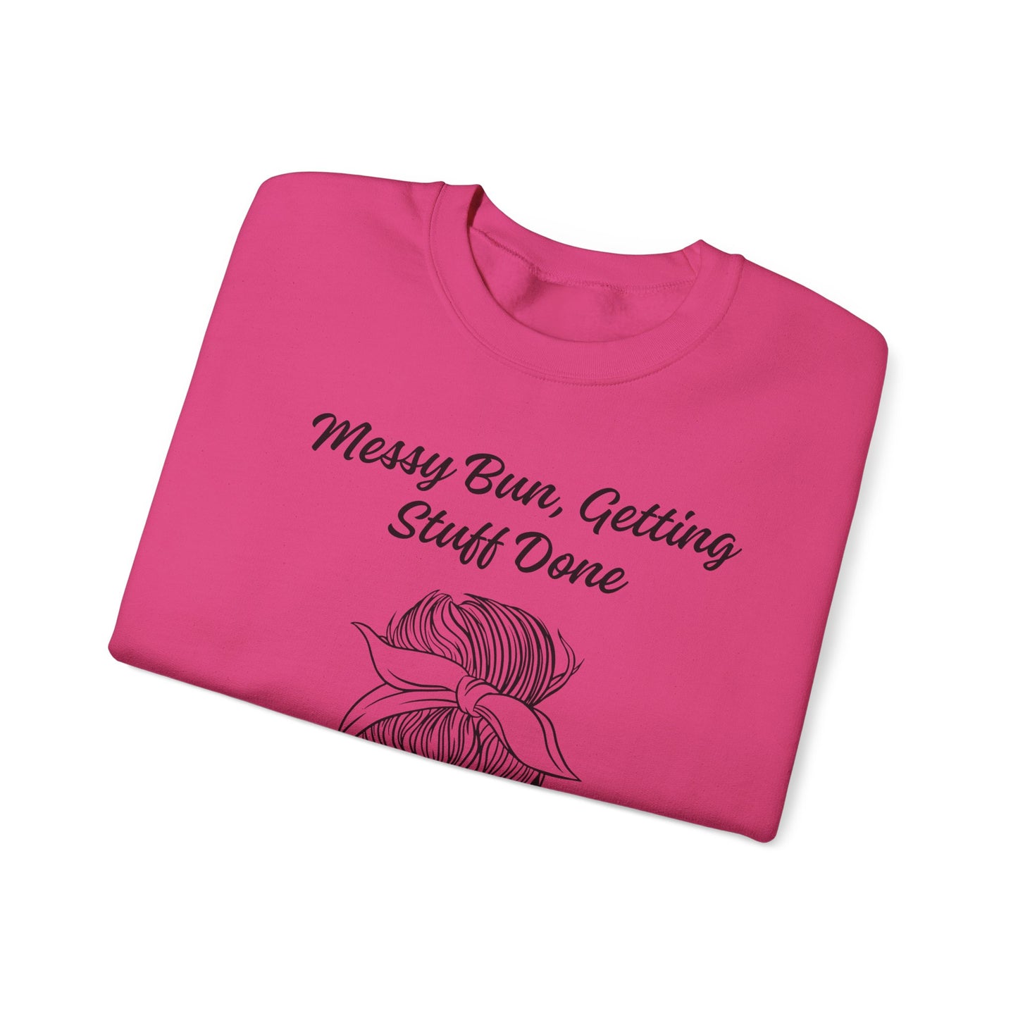 Messy Bun Mom Life Crewneck Sweatshirt
