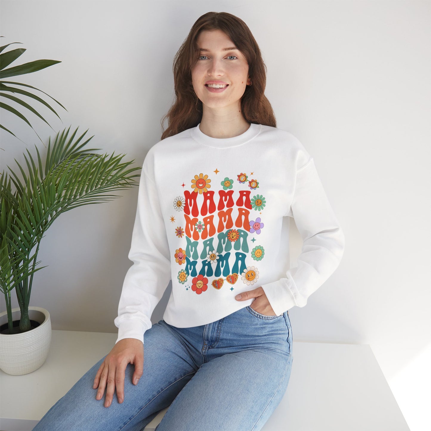 Colorful Floral Mama Sweatshirt