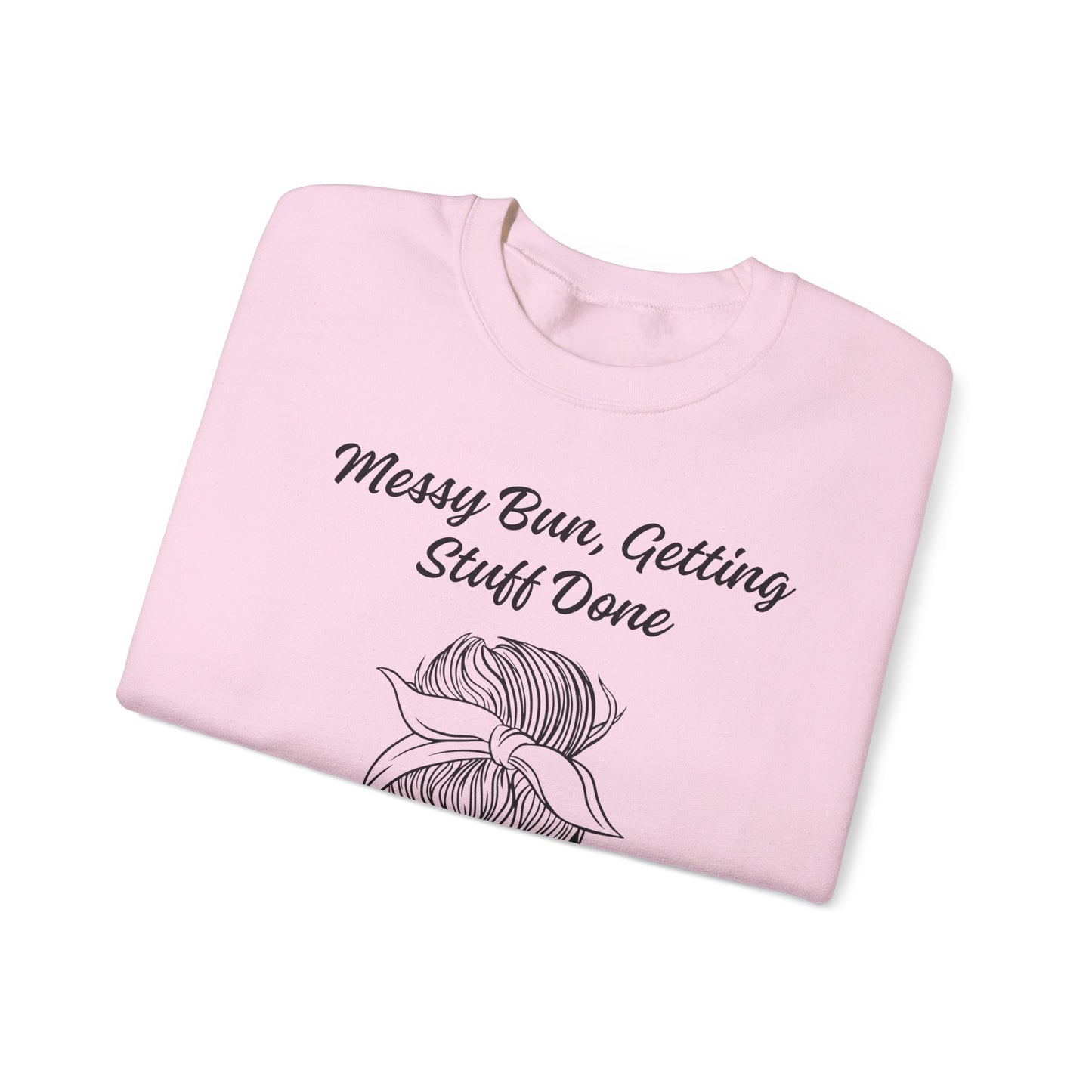 Messy Bun Mom Life Crewneck Sweatshirt