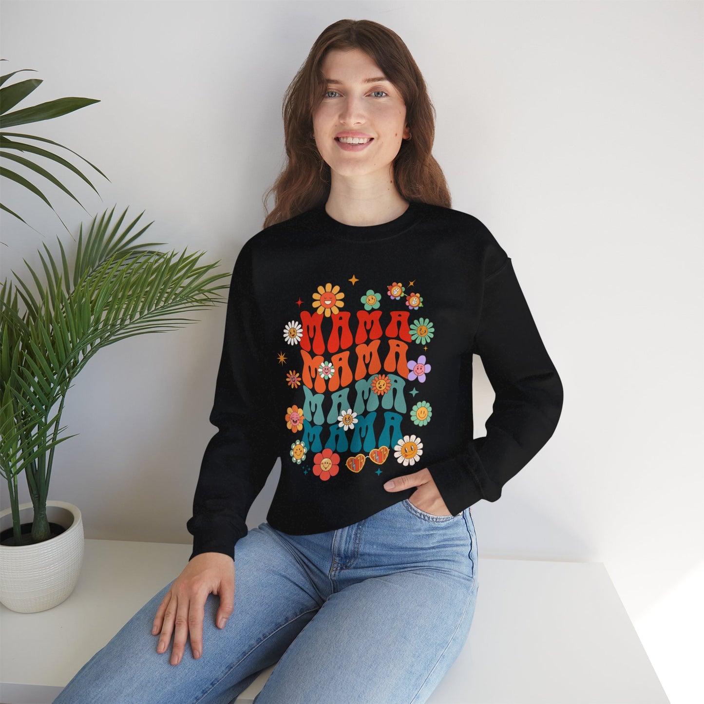 Colorful Floral Mama Sweatshirt