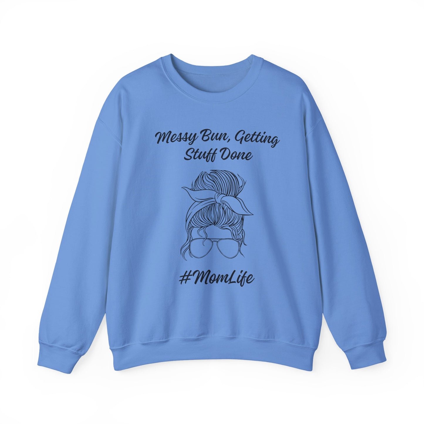 Messy Bun Mom Life Crewneck Sweatshirt