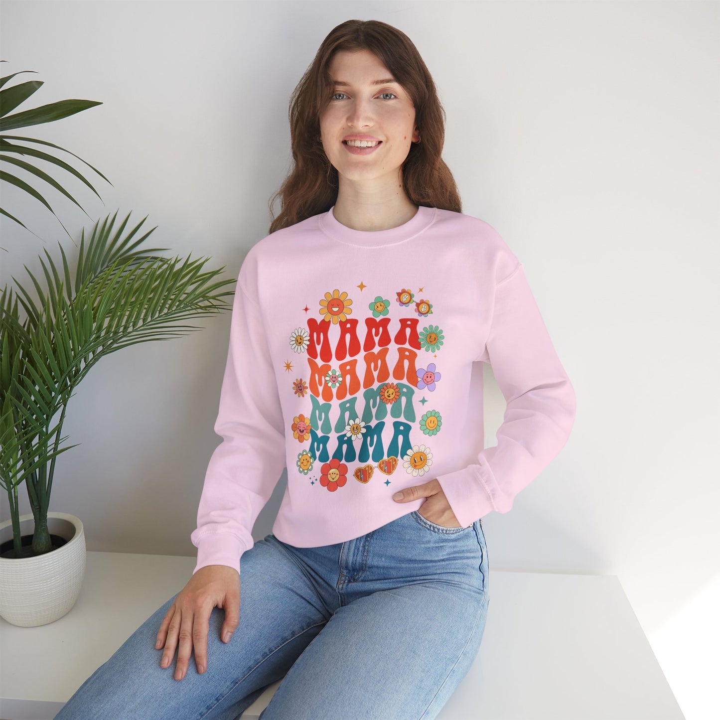 Colorful Floral Mama Sweatshirt