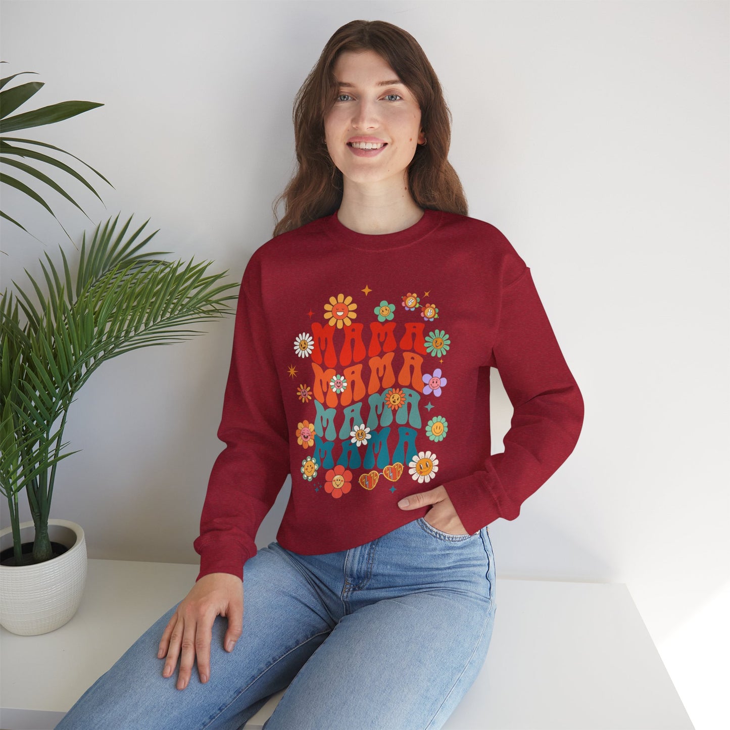 Colorful Floral Mama Sweatshirt