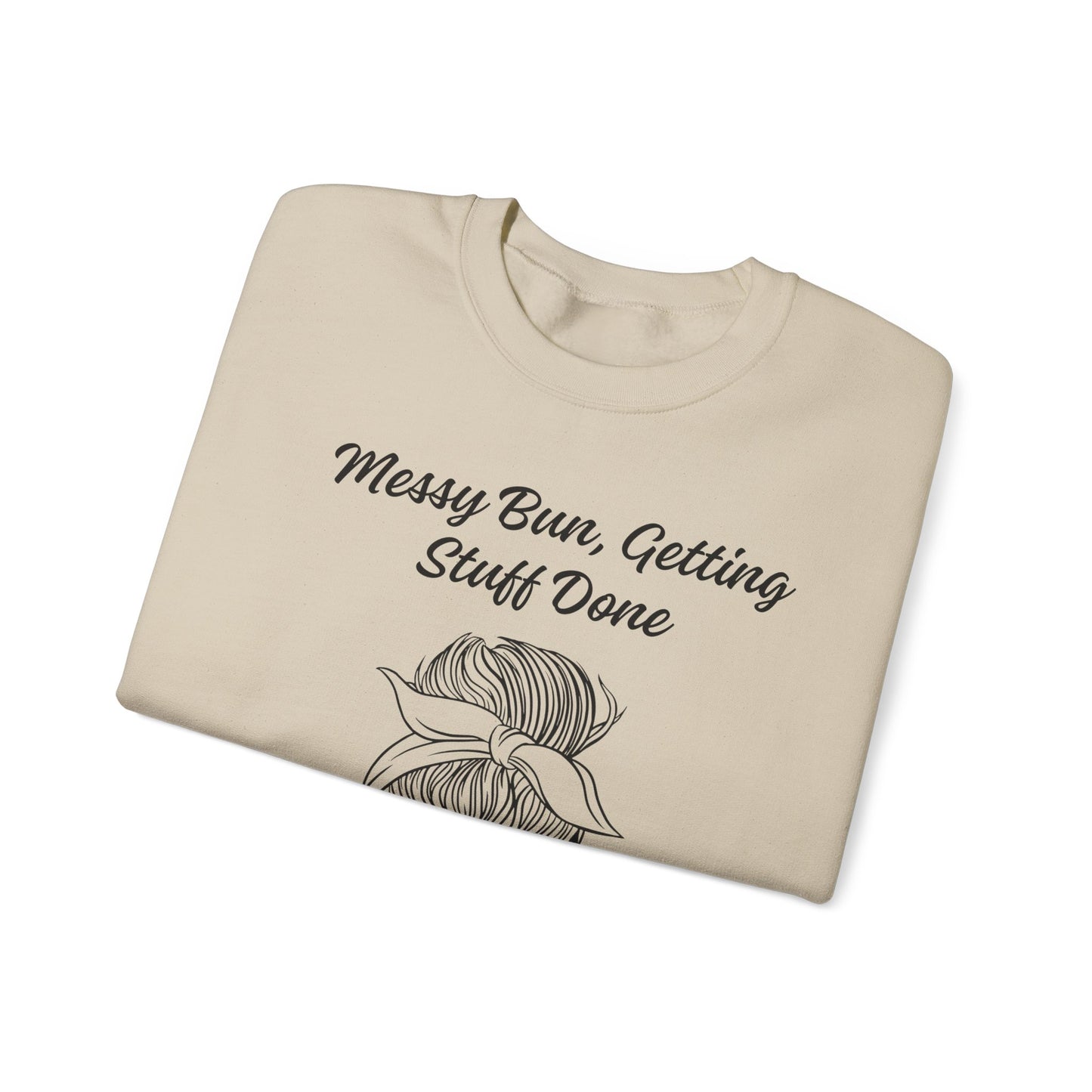 Messy Bun Mom Life Crewneck Sweatshirt
