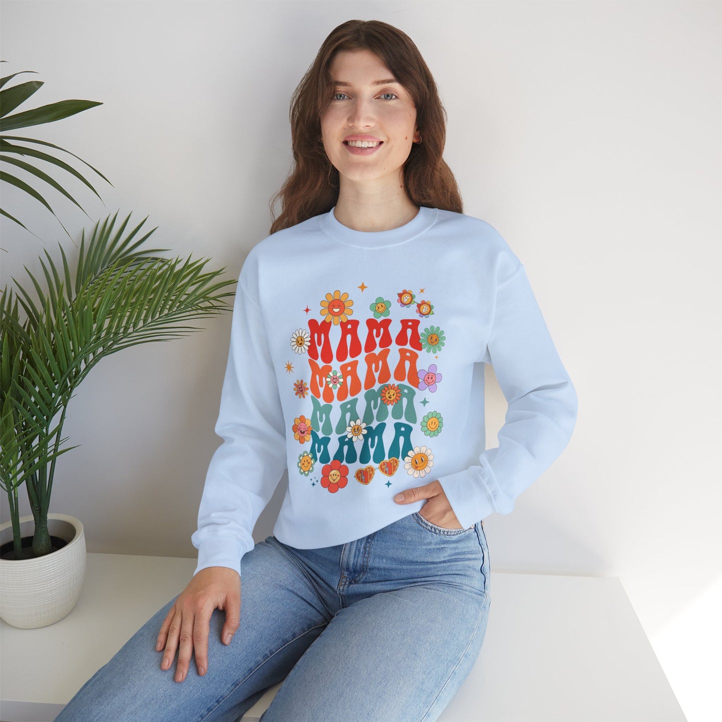 Colorful Floral Mama Sweatshirt
