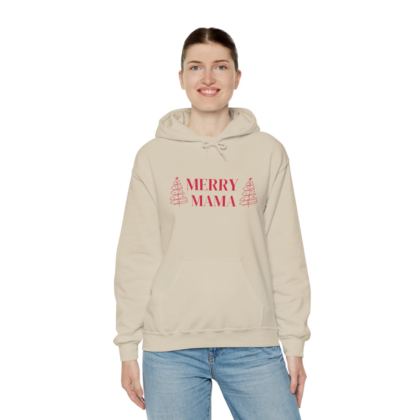 Merry Mama Hoodie —Holiday Christmas Sweatshirt for Moms