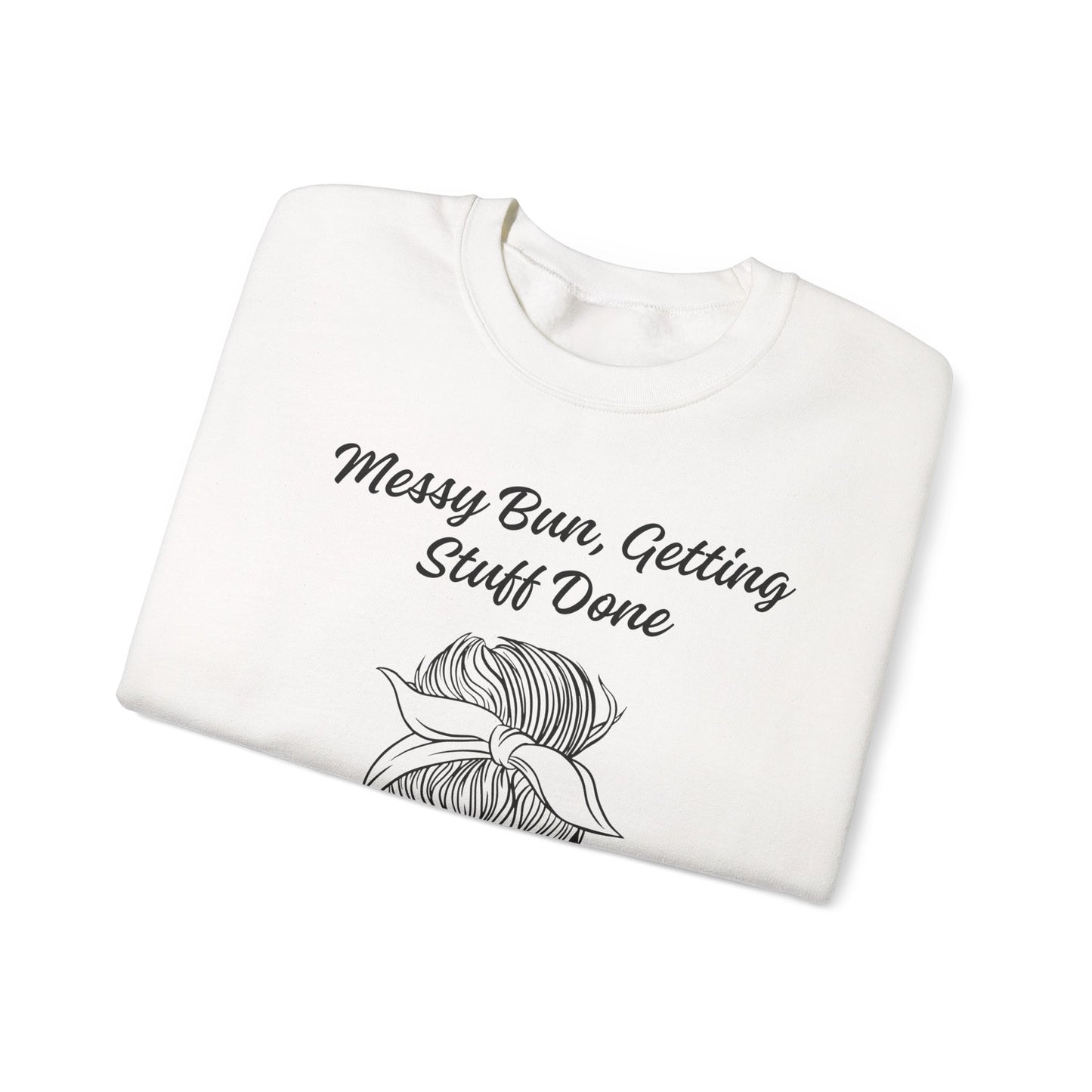 Messy Bun Mom Life Crewneck Sweatshirt
