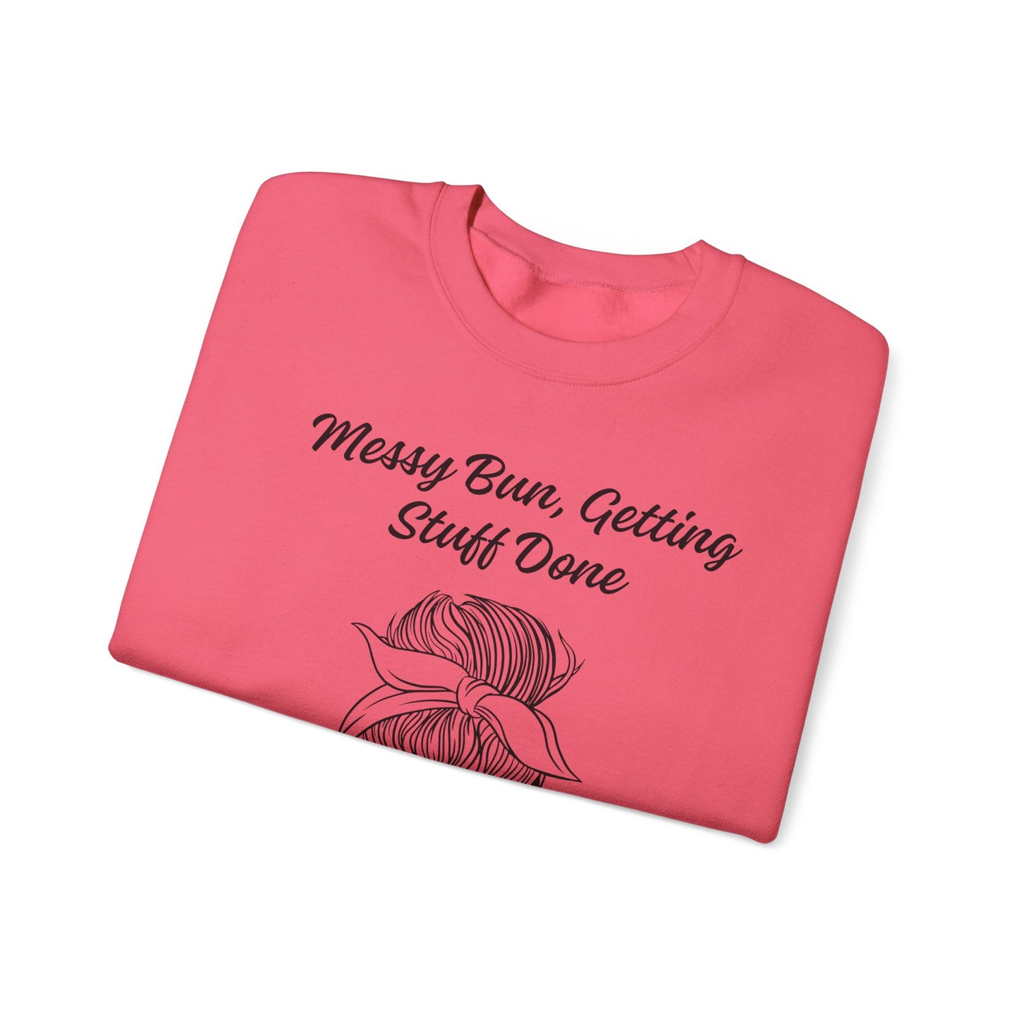 Messy Bun Mom Life Crewneck Sweatshirt