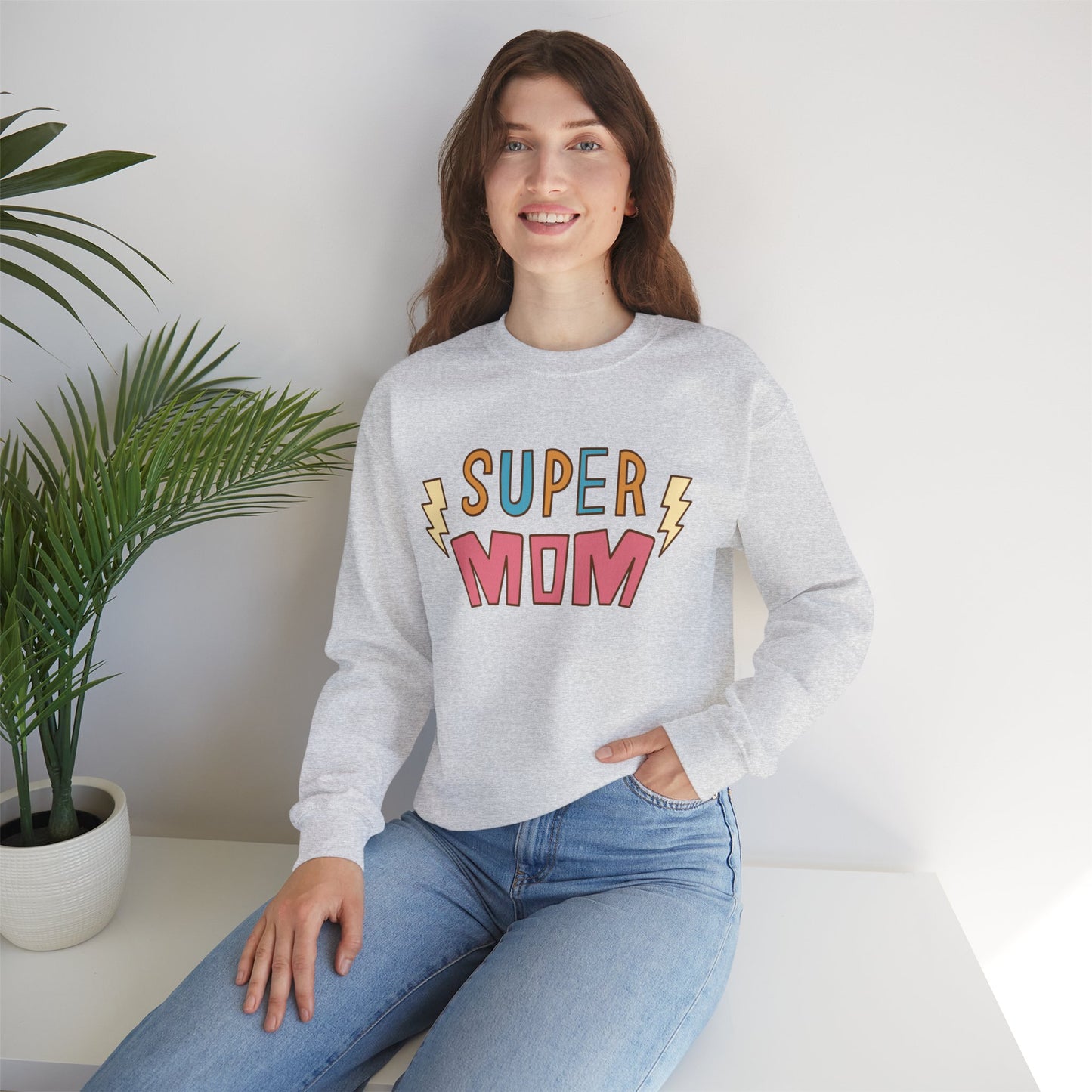 Super Mom Crewneck Sweatshirt