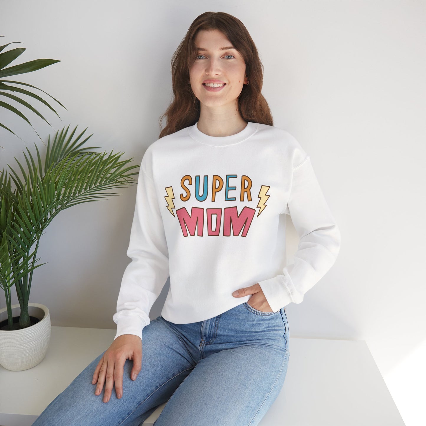 Super Mom Crewneck Sweatshirt