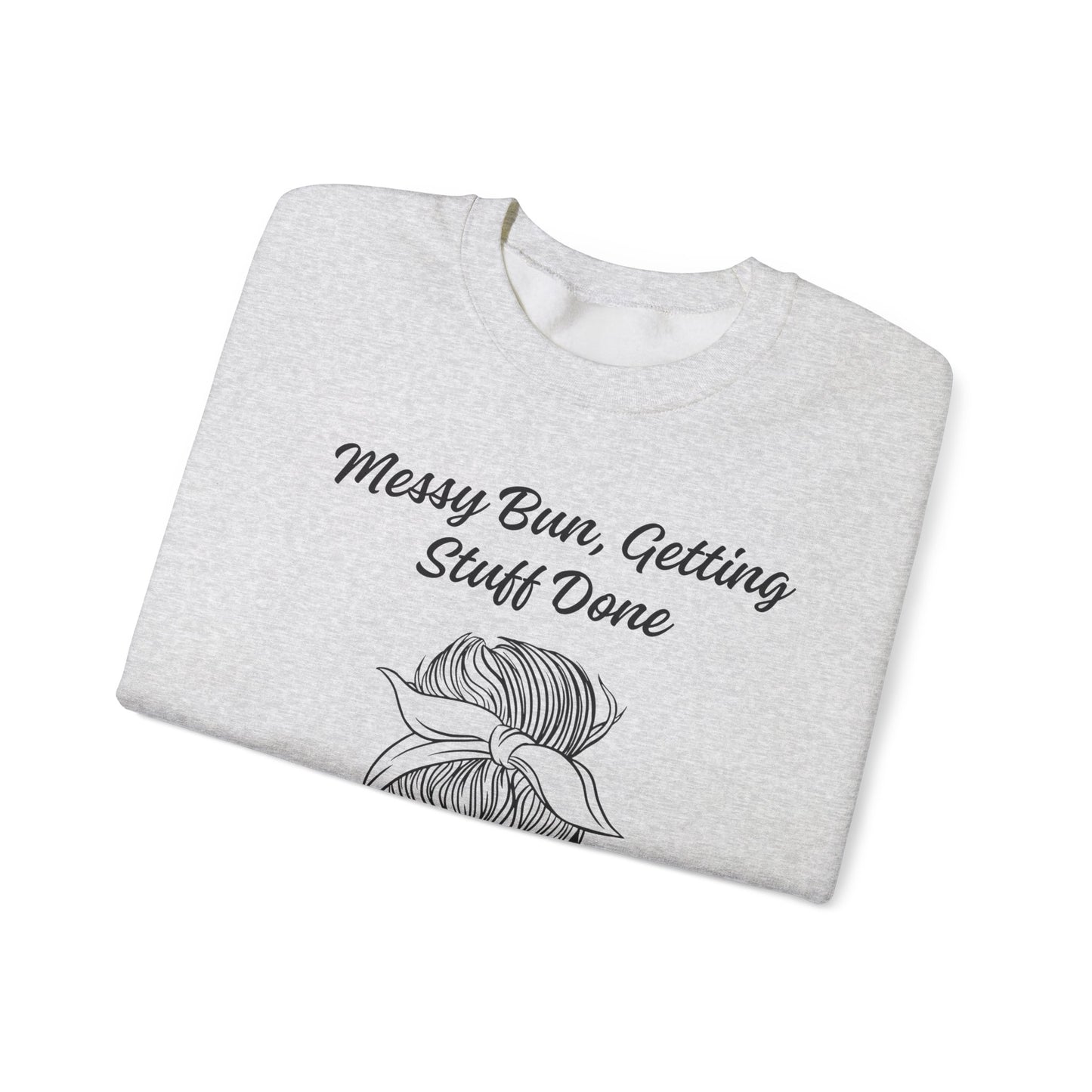Messy Bun Mom Life Crewneck Sweatshirt