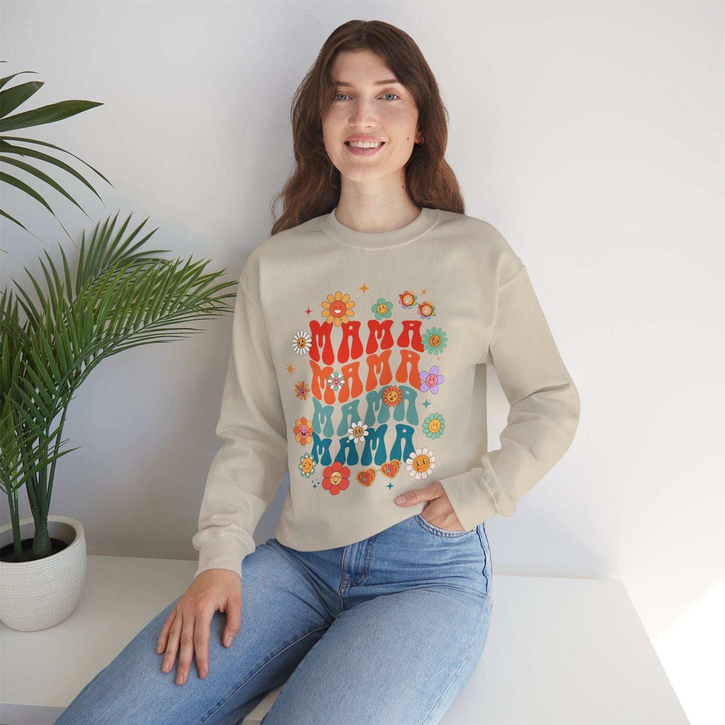 Colorful Floral Mama Sweatshirt
