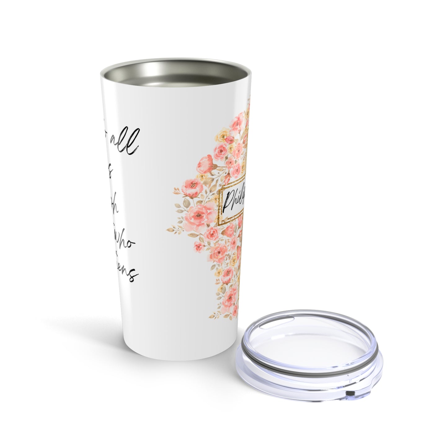 Christian Floral Tumbler