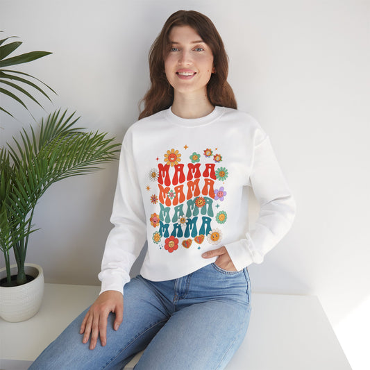 Colorful Floral Mama Sweatshirt