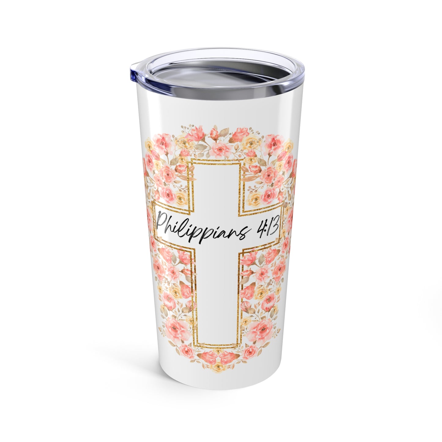 Christian Floral Tumbler