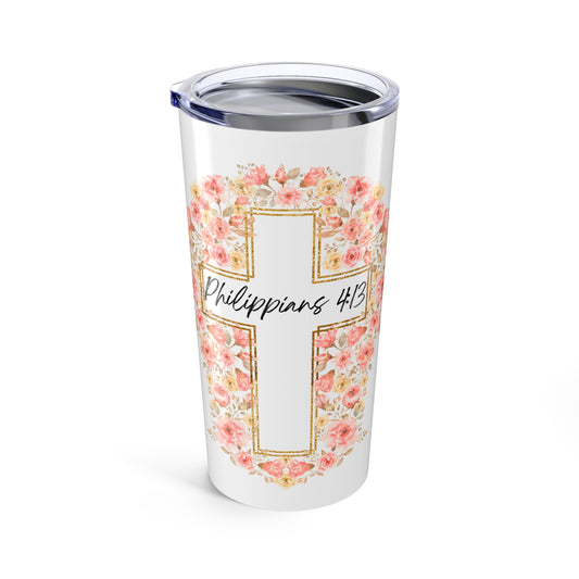 Christian Floral Tumbler