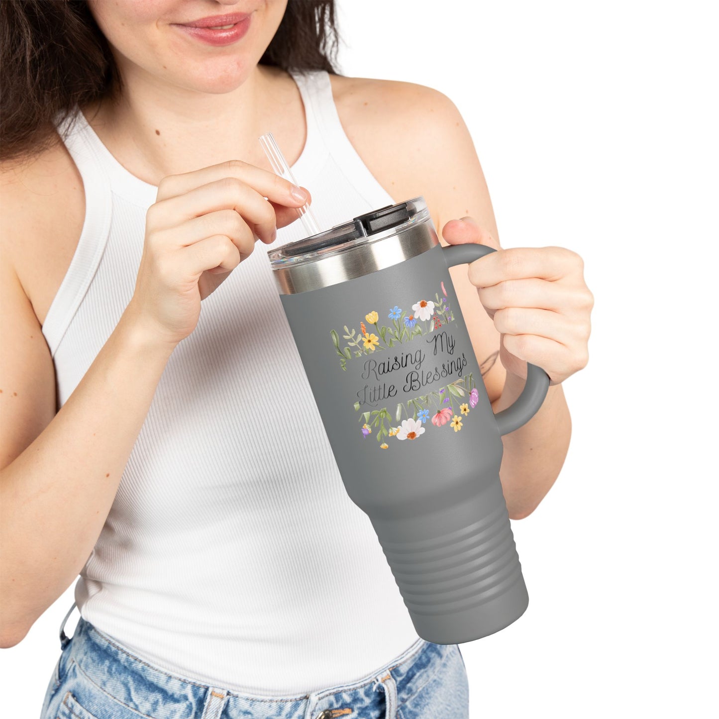Floral Insulated Travel Mug