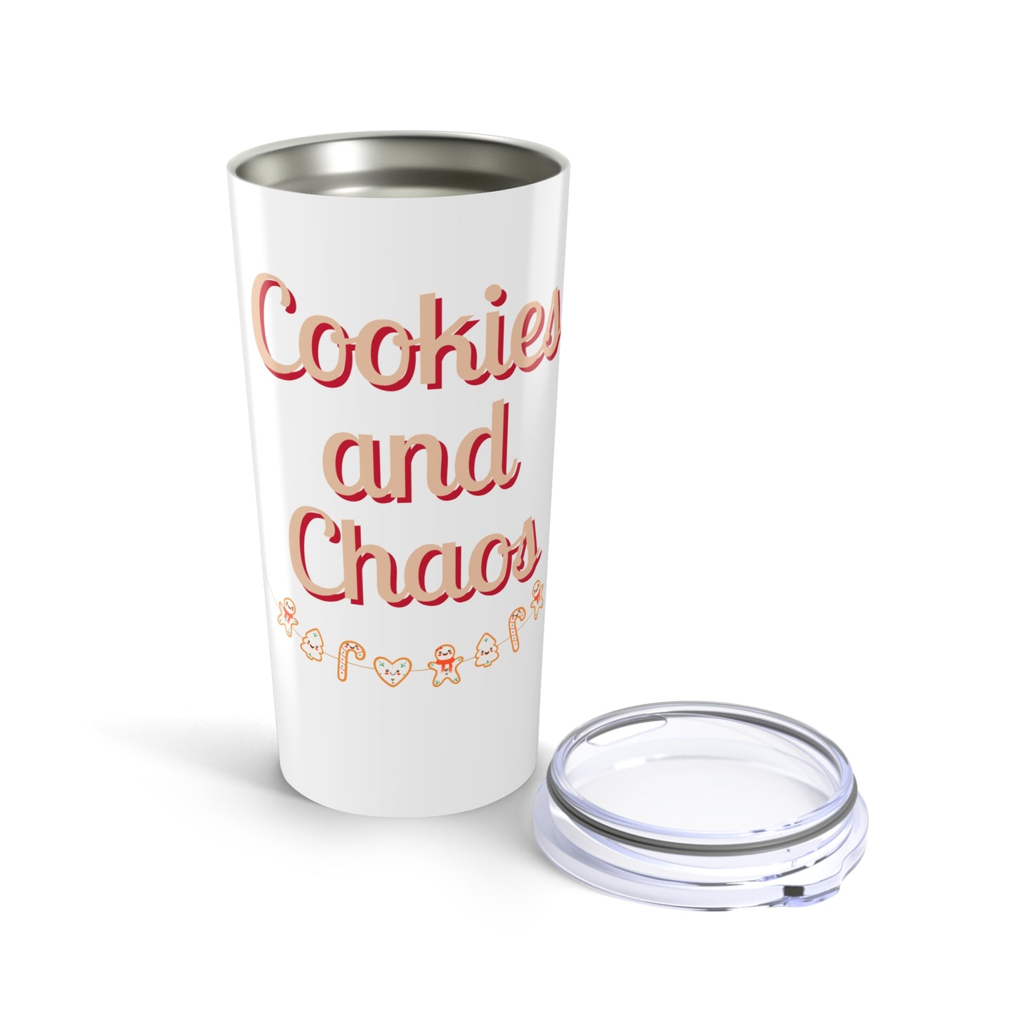 "Cookies and Chaos" Holiday Gingerbread Travel Mug