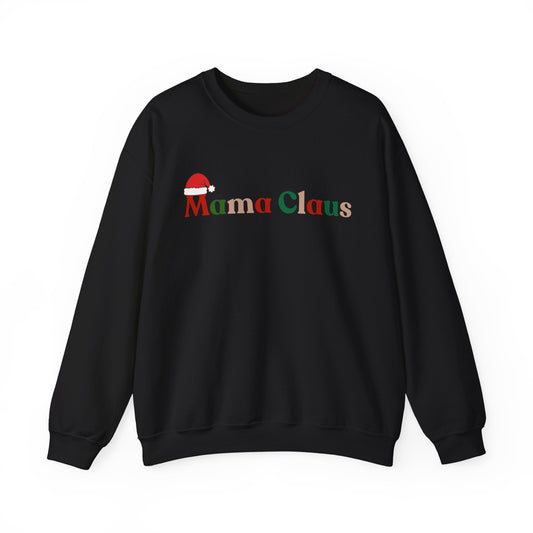 Mama Claus Sweatshirt - Christmas Holiday Crewneck for Moms