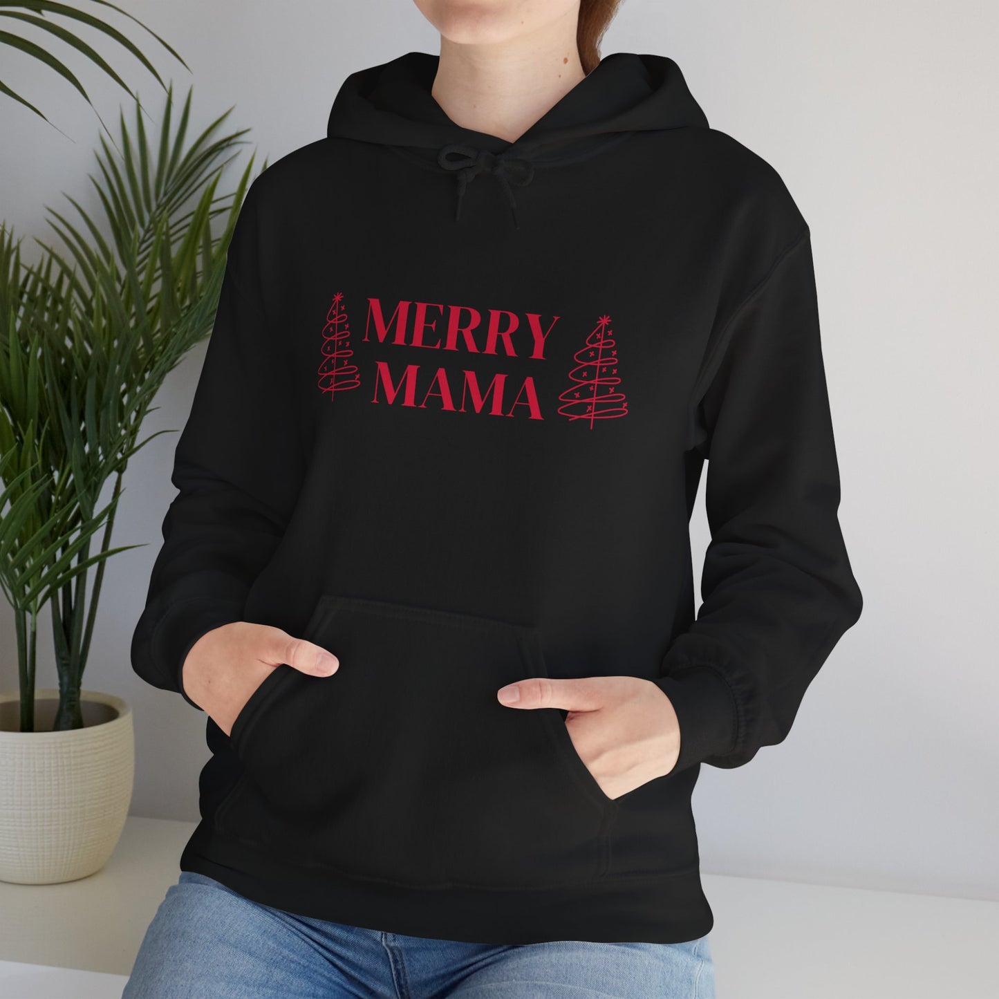 Merry Mama Hoodie —Holiday Christmas Sweatshirt for Moms
