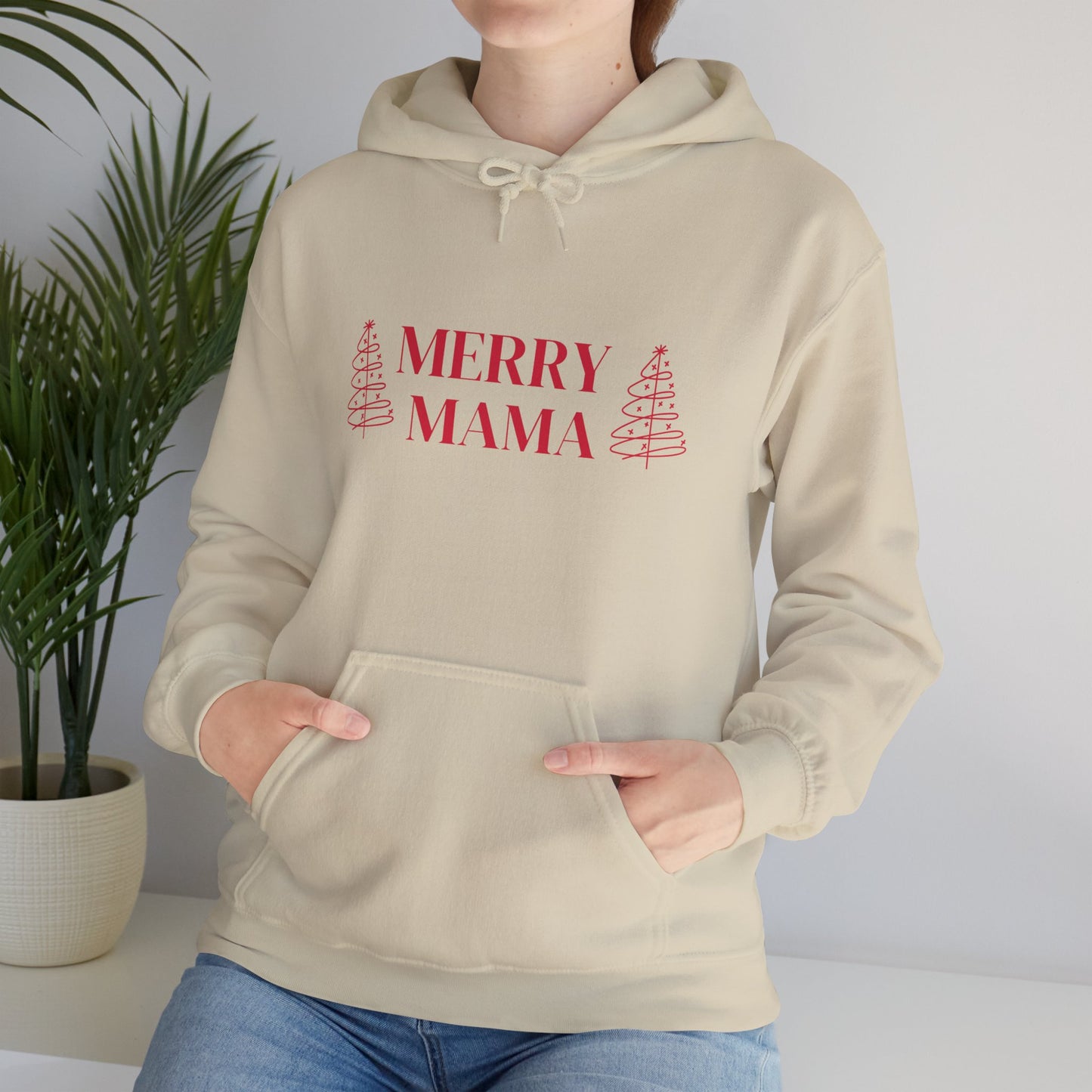 Merry Mama Hoodie —Holiday Christmas Sweatshirt for Moms