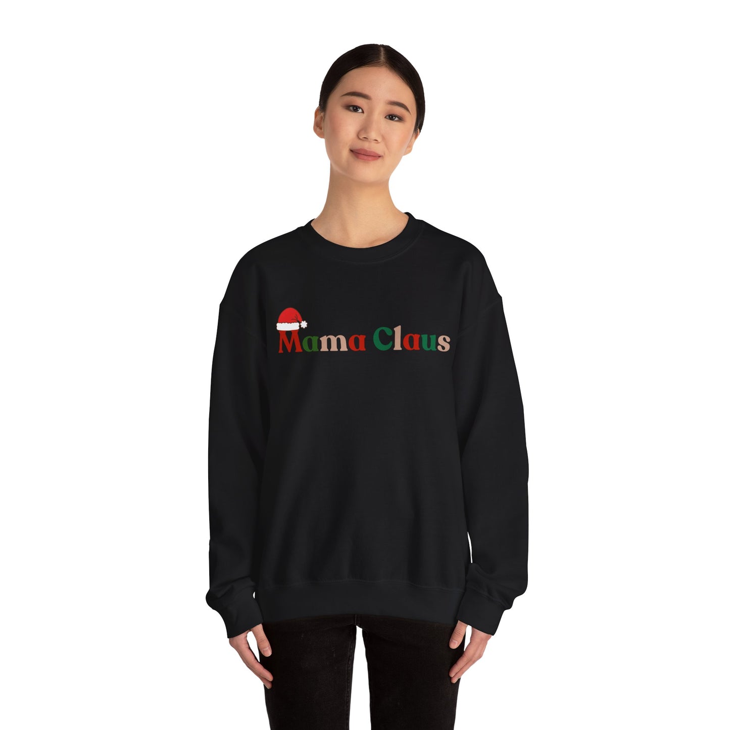 Mama Claus Sweatshirt - Christmas Holiday Crewneck for Moms
