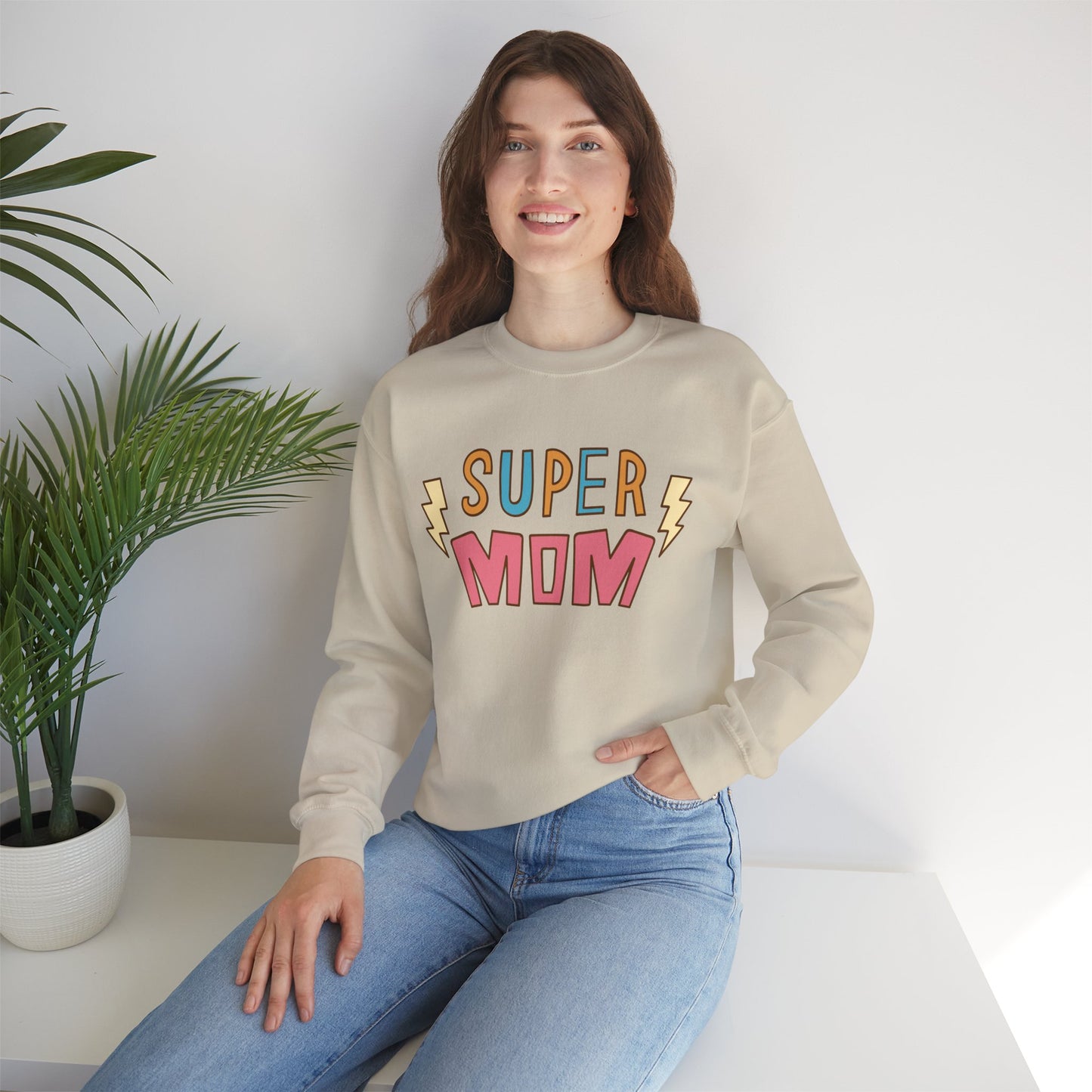 Super Mom Crewneck Sweatshirt