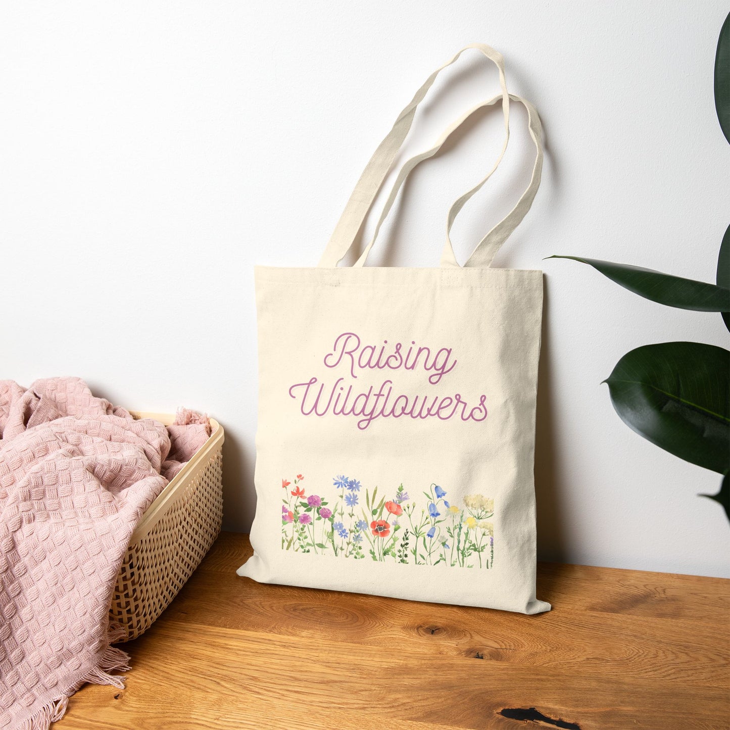 Floral Cotton Tote Bag