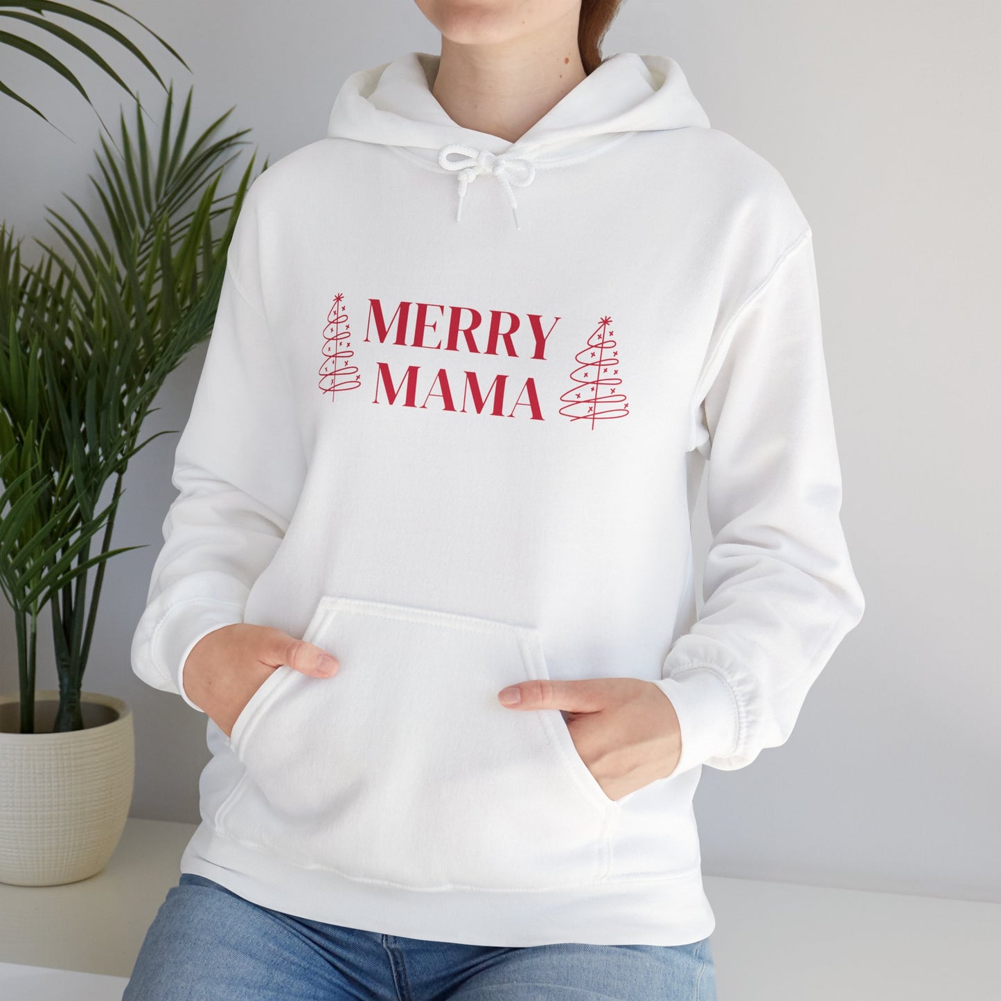 Merry Mama Hoodie —Holiday Christmas Sweatshirt for Moms