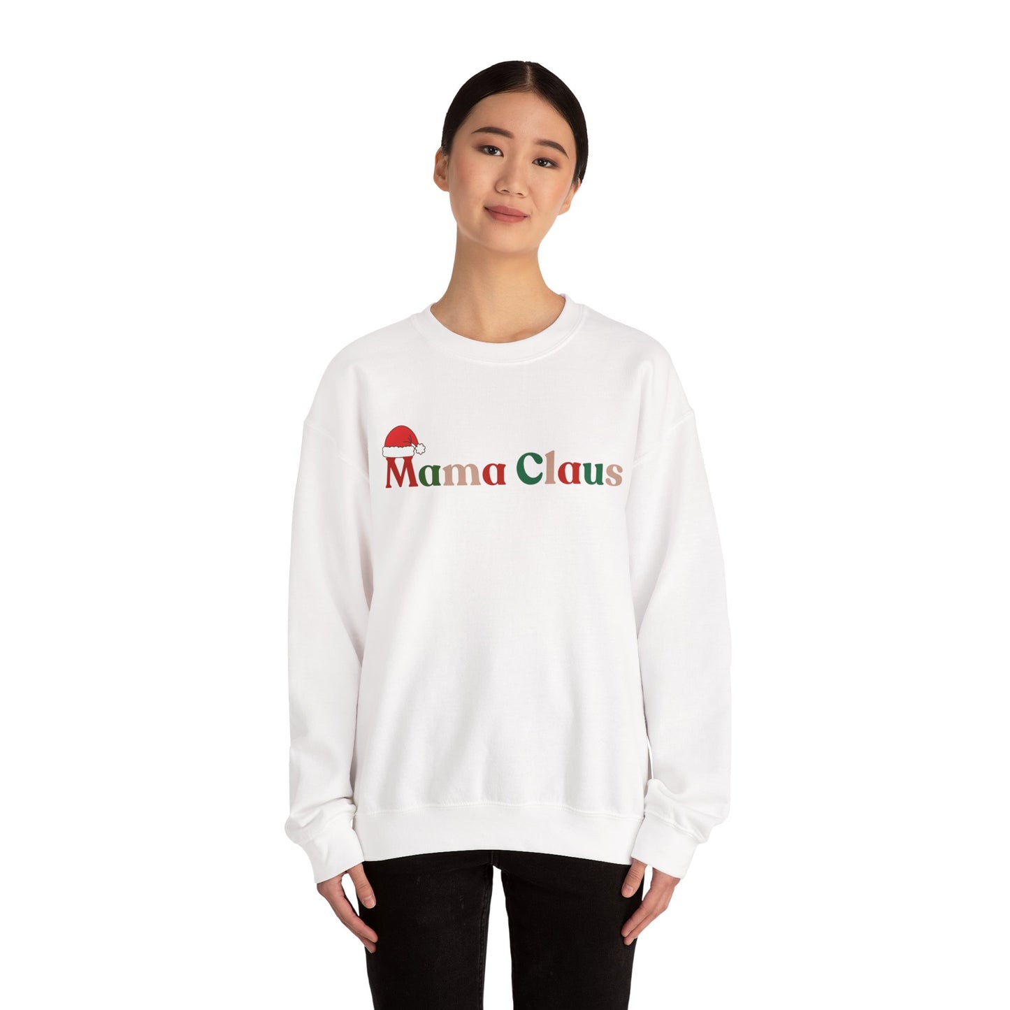 Mama Claus Sweatshirt - Christmas Holiday Crewneck for Moms