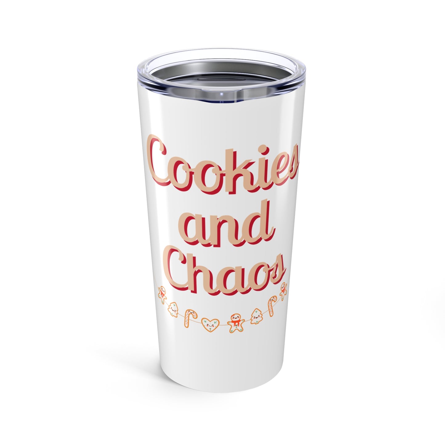 "Cookies and Chaos" Holiday Gingerbread Travel Mug