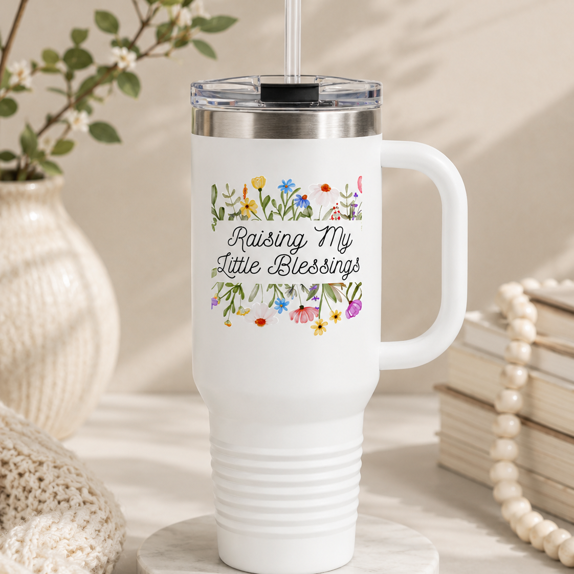 Floral Insulated Travel Mug