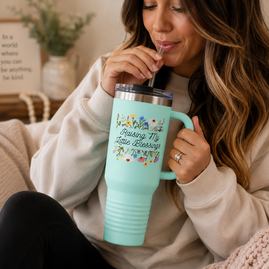 Floral Insulated Travel Mug