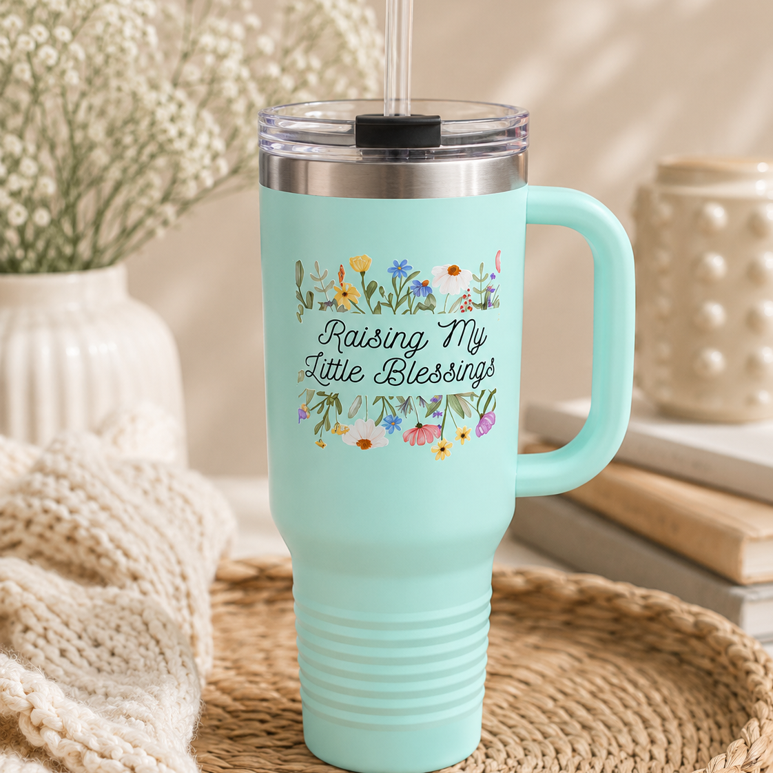 Floral Insulated Travel Mug