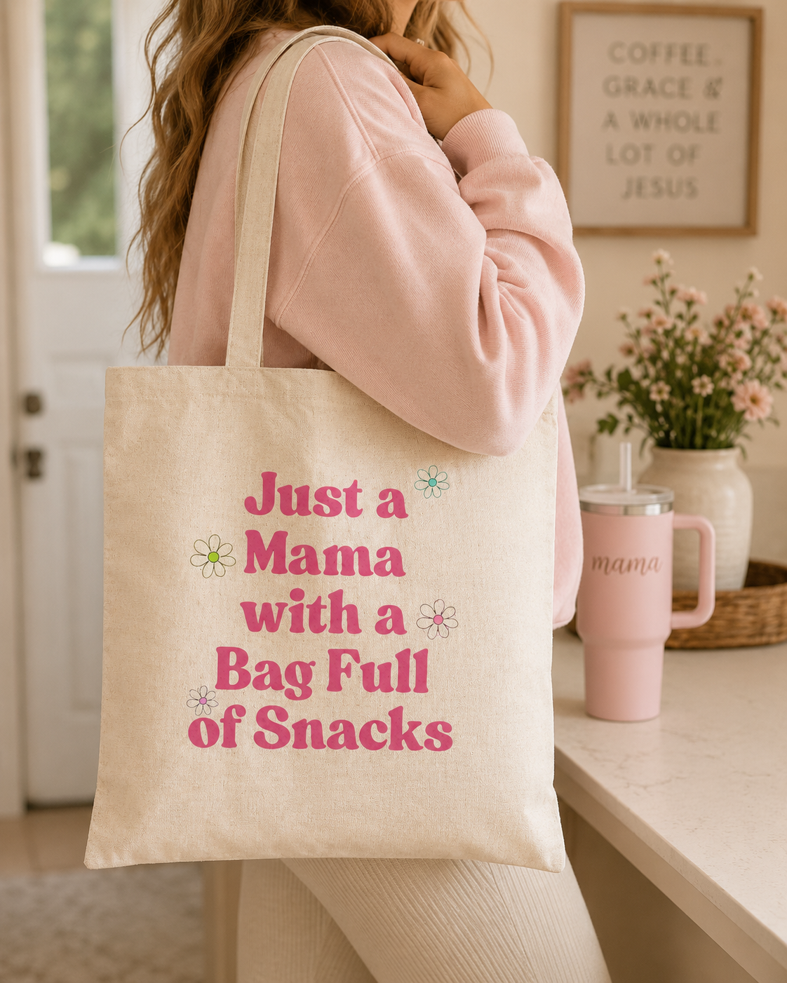 Mama Snack Tote Bag